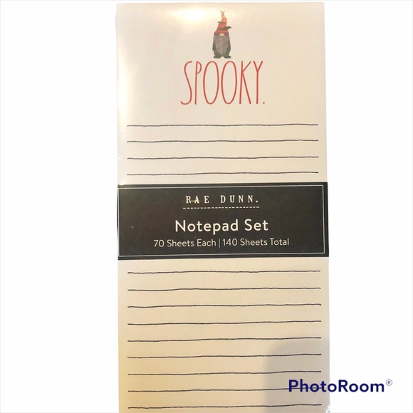 NIP Rae Dunn BOO / SPOOKY Notepad 📝 Set - Picture 2 of 3